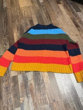 Urban Outfitters Black and Bright Blue Knit Sweater